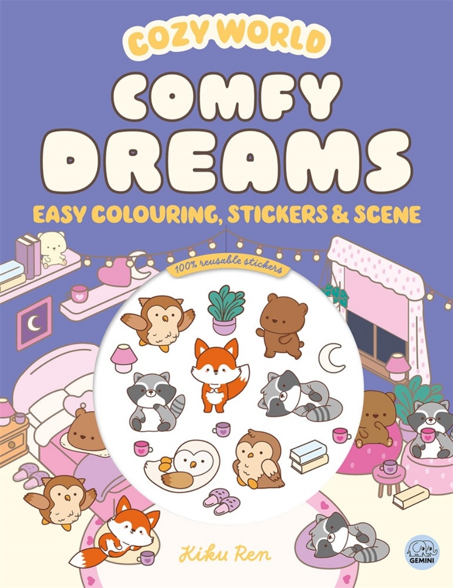 Picture of Cozy World Comfy Dreams: Easy Colouring and Sticker Scene for Teens, Young