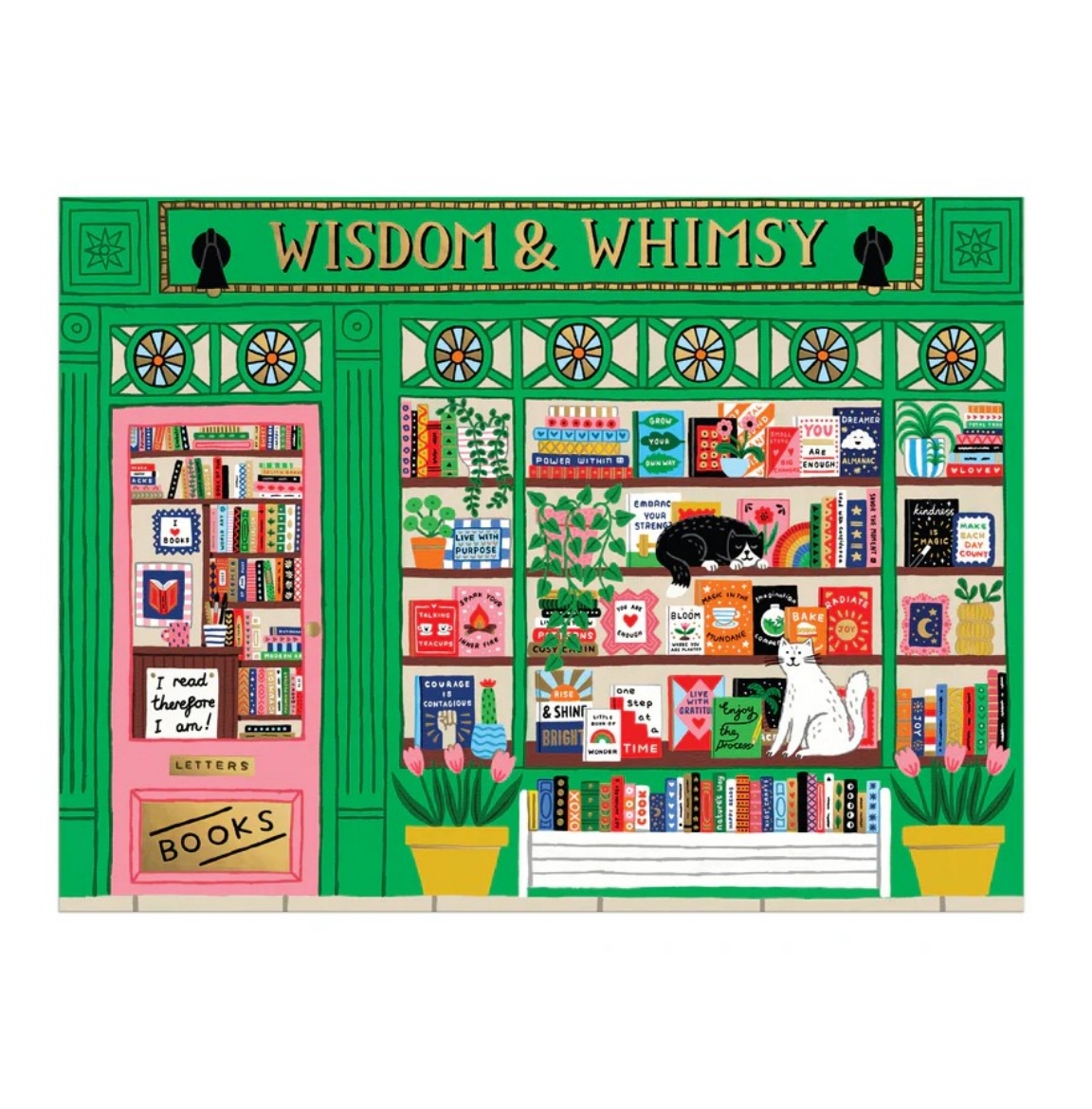Picture of Wisdom & Whimsy Bookshop 1000 Piece Foil Puzzle