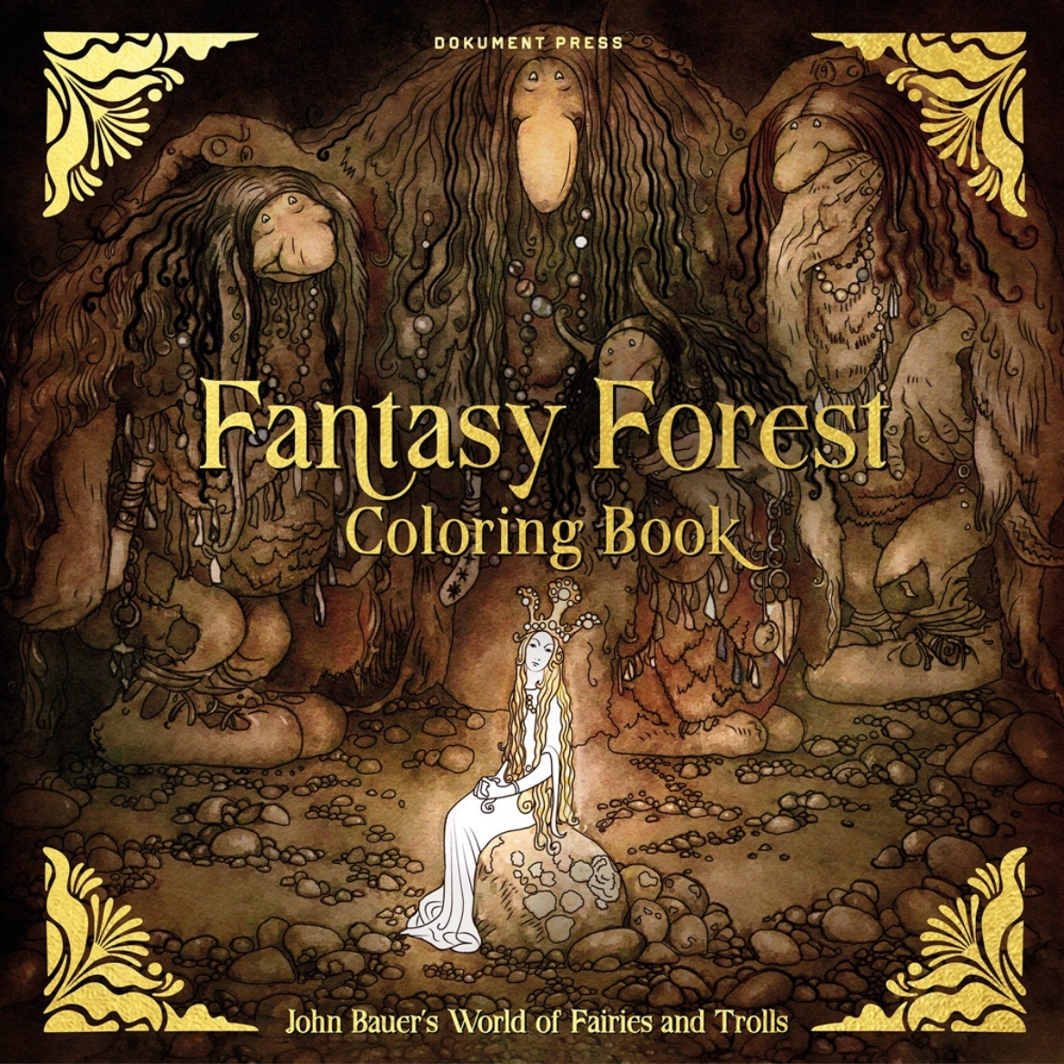 Picture of Fantasy forest coloring book : John Bauer's world of fairies and trolls