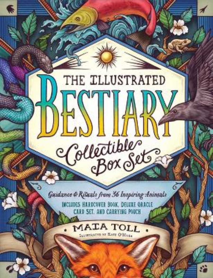 Bild på The Illustrated Bestiary Collectible Box Set: Guidance and Rituals from 36 Inspiring Animals; Includes Hardcover Book, Deluxe Oracle Card Set, and Carrying Pouch