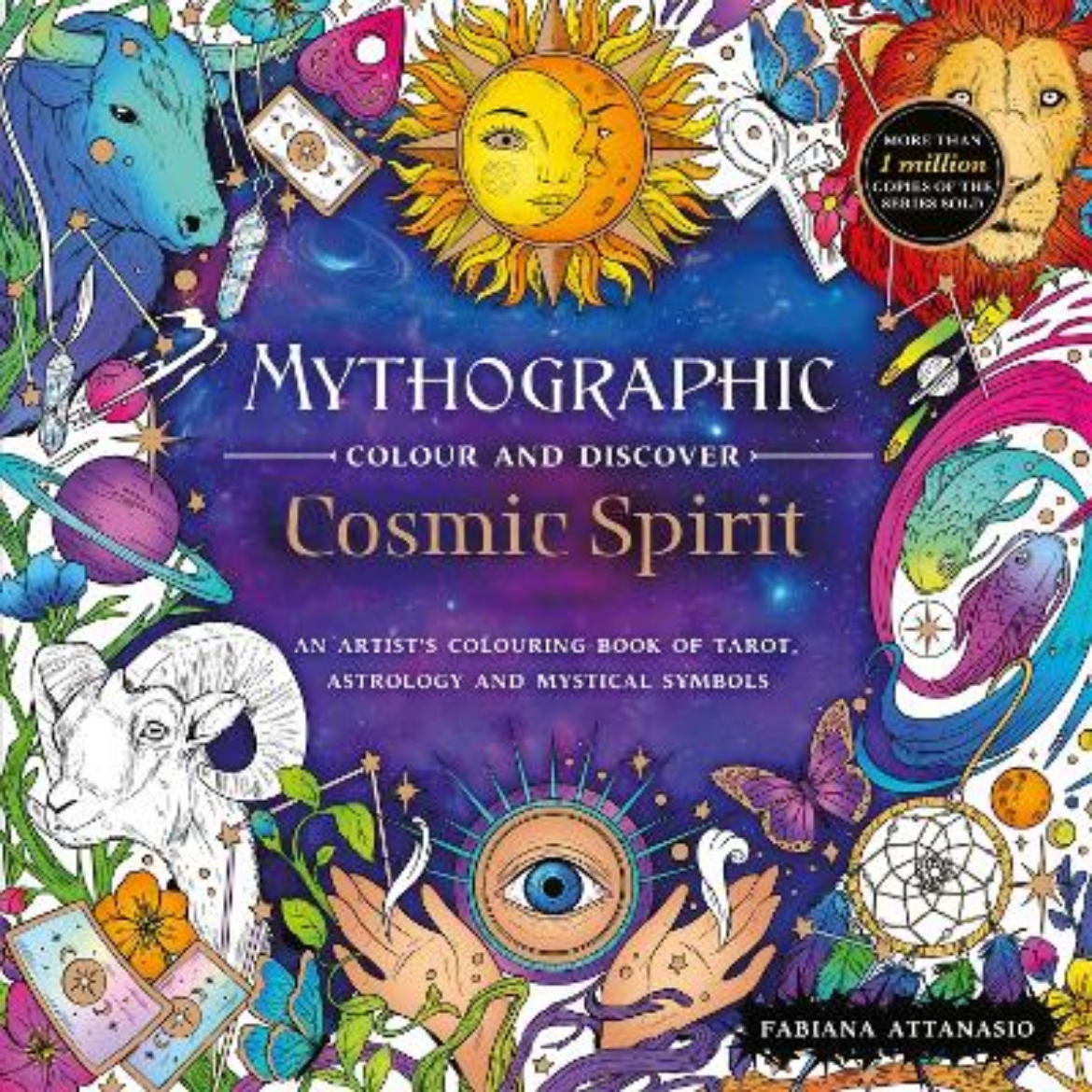 Picture of Mythographic Colour and Discover: Cosmic Spirit: An Artist's Colouring Book of Tarot, Astrology, and Mystical Symbols