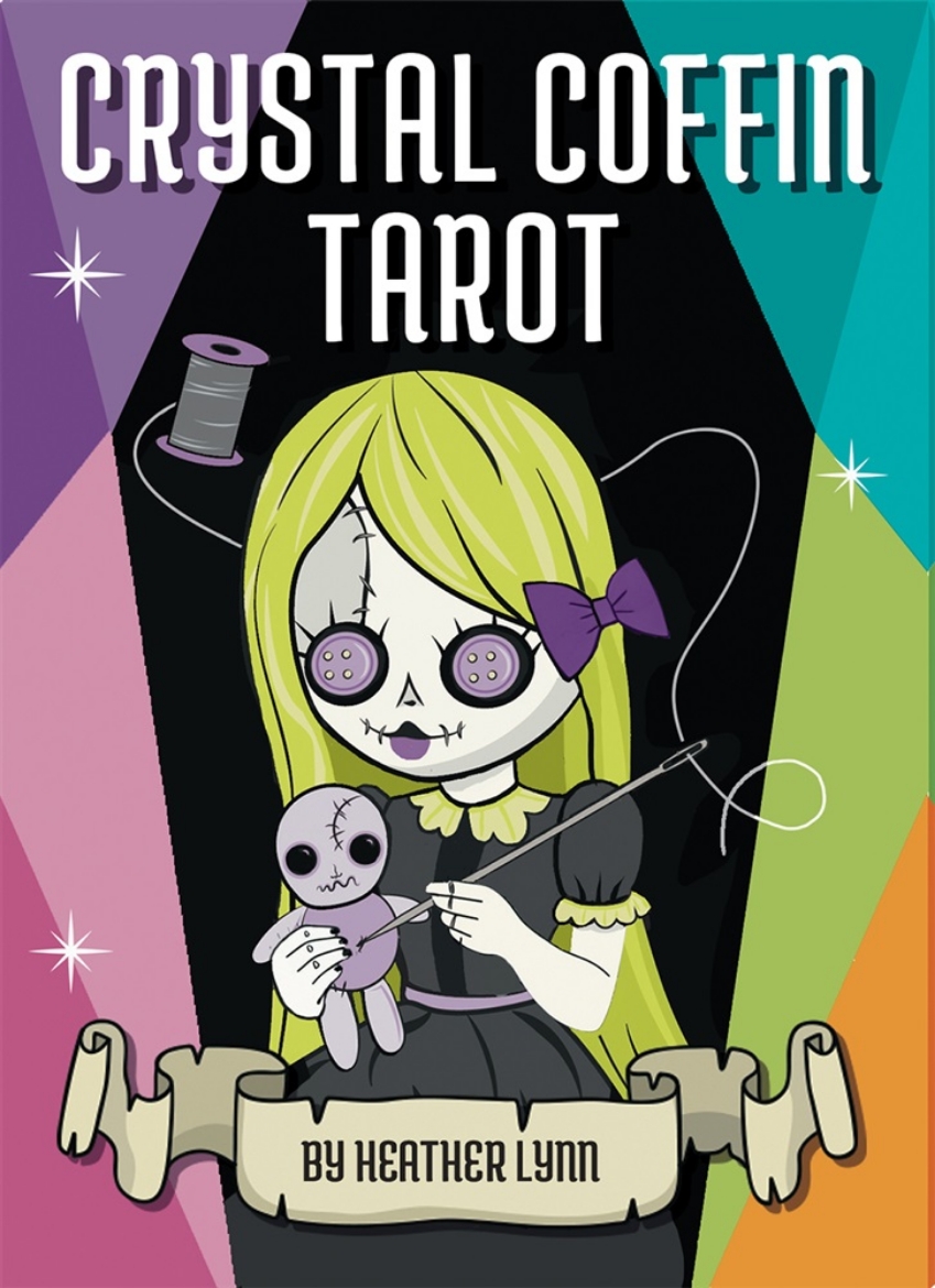 Picture of Crystal Coffin Tarot: 78 Tarot Cards, Whimsically Macabre Deck, Ideal First Deck for Beginners, Halloween Humor, Creepy Cute, Spooky Characters, 92-Page Guidebook with Poetic Insights