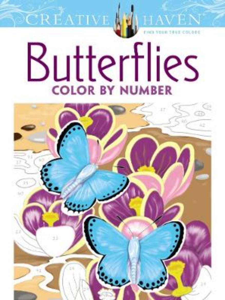 Picture of Creative haven butterflies color by number coloring book