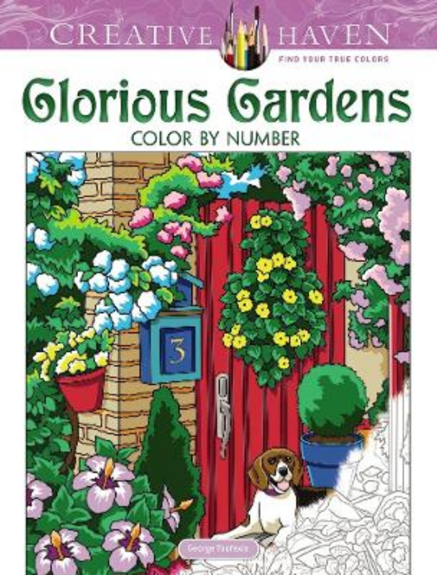 Picture of Creative Haven Glorious Gardens Color by Number Coloring Book