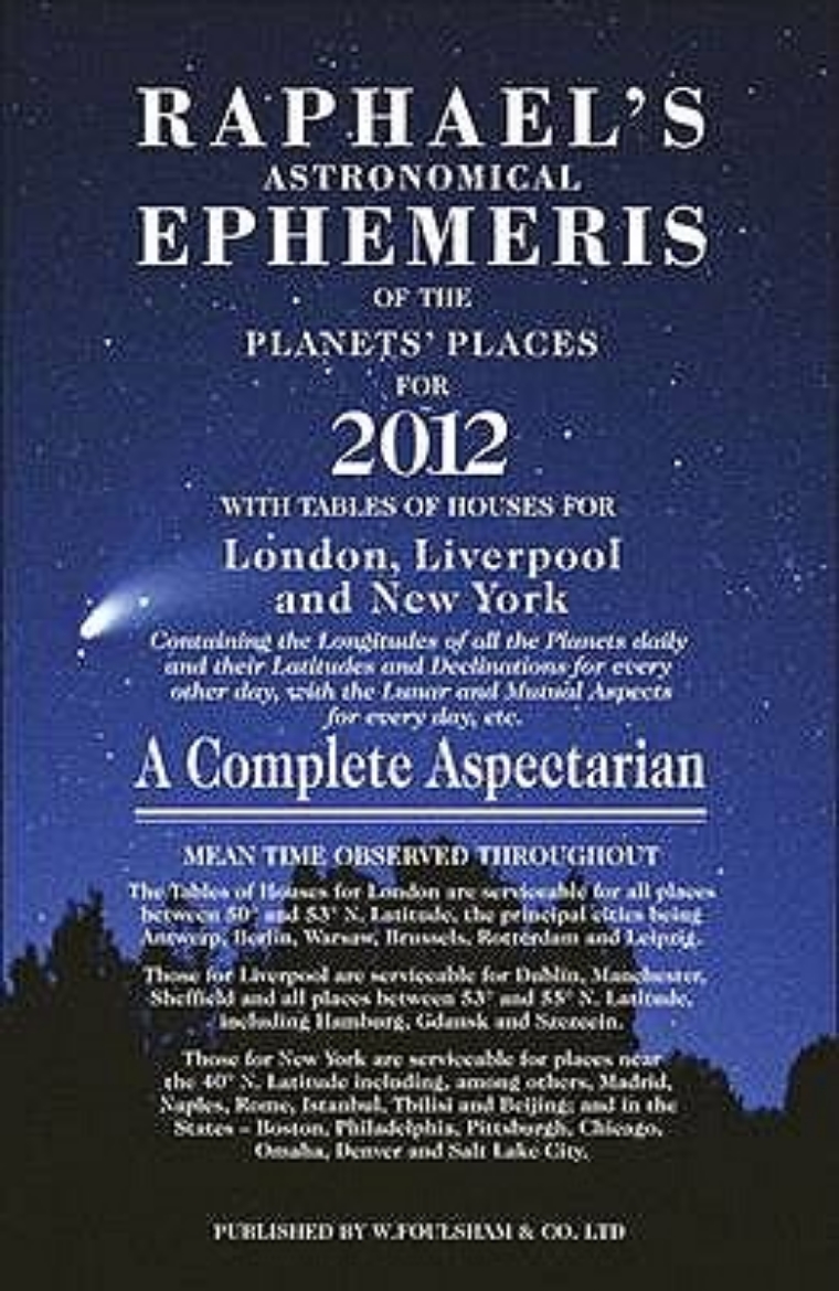 Picture of Raphaels Astronomical Ephemeris 2012